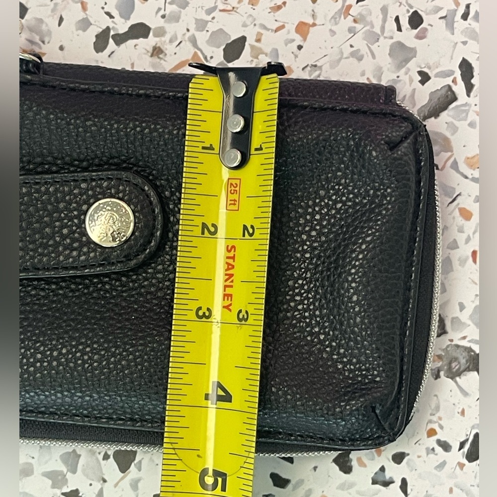Phone Holder Black Textured Wallet - Picture 13 of 16